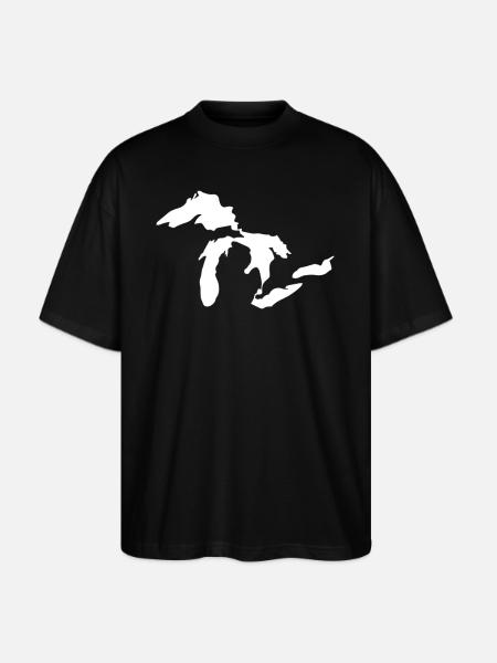 Great lakes white - Stanley/Stella Blaster Oversized T-Shirt - black
