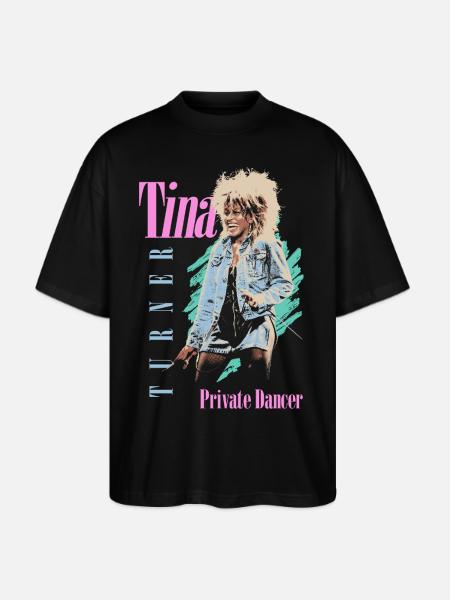 Tina Turner Private Dancer Design - Stanley/Stella Blaster Oversized T-Shirt  - black