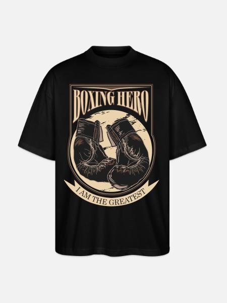 Boxing Hero - i am the greatest - Stanley/Stella Blaster Oversized T-Shirt  - black