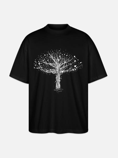 A white tree - Stanley/Stella Blaster Oversized T-Shirt - black