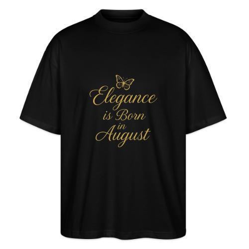 Elegance Is Born in August | Gold Butterfly - Stanley/Stella Blaster Oversized T-Shirt 