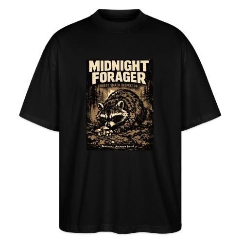 Midnight Forager Raccoon Mushroom Hunter - Stanley/Stella Blaster Oversized T-Shirt 