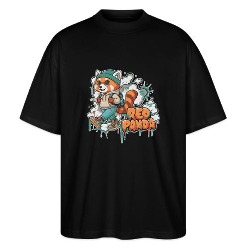 Red Panda Street Graffiti Vibes - Stanley/Stella Blaster Oversized T-Shirt 