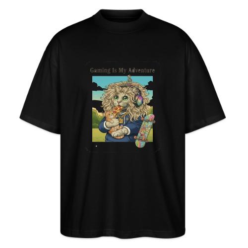 Gaming Cat Adventure: Pizza & Skates - Stanley/Stella Blaster Oversized T-Shirt 