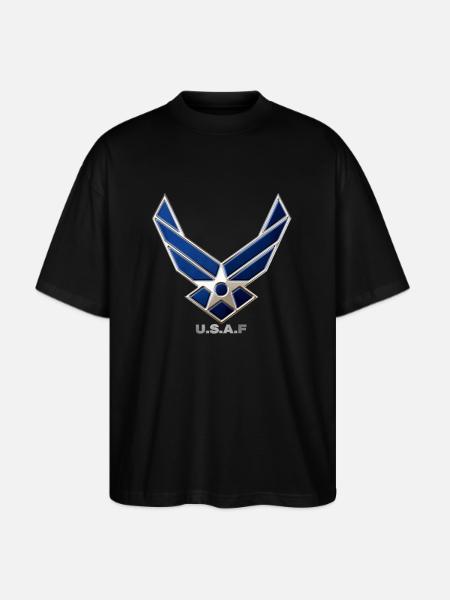 usaf - Stanley/Stella Blaster Oversized T-Shirt - black