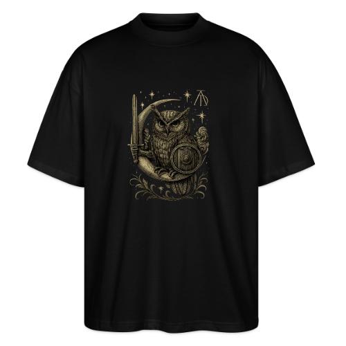 Moon Warrior Owl – Celestial Strength Tee - Stanley/Stella Blaster Oversized T-Shirt 