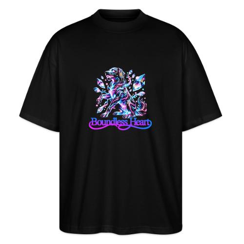 Boundless Heart Neon Galaxy Dog Shirt - Stanley/Stella Blaster Oversized T-Shirt 