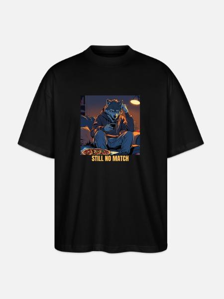 Lunar Swipe Blues - Stanley/Stella Blaster Oversized T-Shirt - black