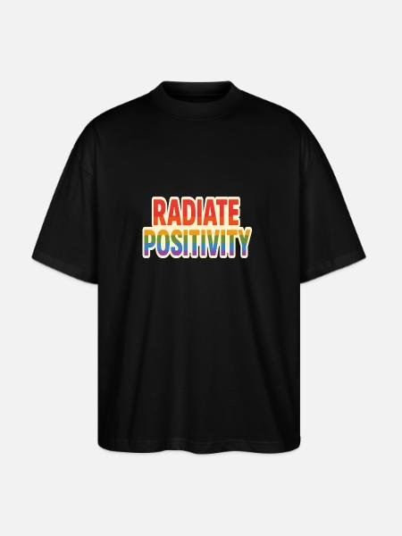 Radiate Positivity - Stanley/Stella Blaster Oversized T-Shirt - black