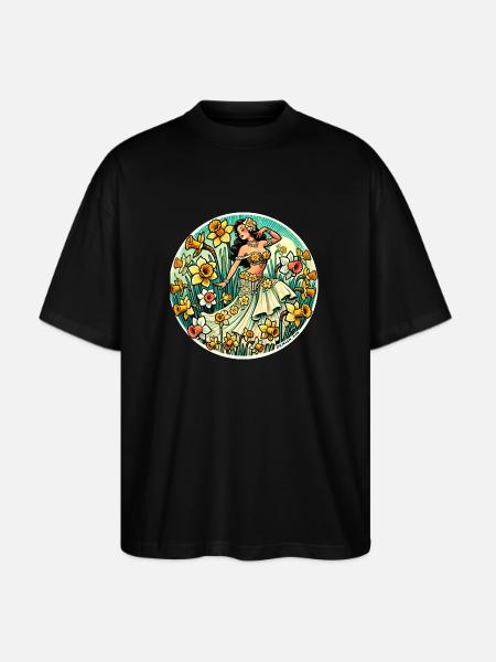 Belly Dance Daffodil - Stanley/Stella Blaster Oversized T-Shirt  - black