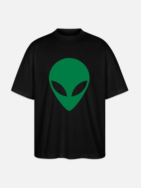 Alien Face - Stanley/Stella Blaster Oversized T-Shirt - black