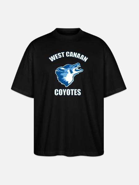 West Canaan Coyotes - Stanley/Stella Blaster Oversized T-Shirt  - black