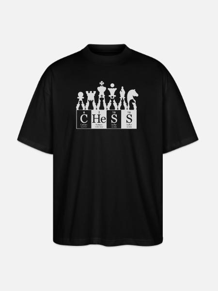 ChemChess Atomic Chessboard Periodic - Stanley/Stella Blaster Oversized T-Shirt  - black