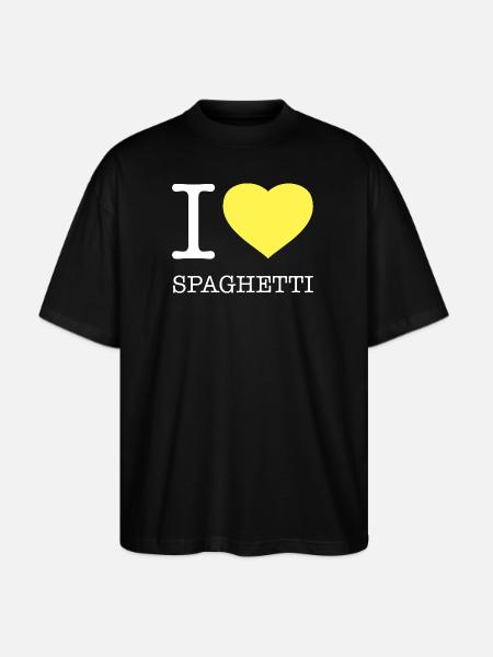 I LOVE SPAGHETTI - Stanley/Stella Blaster Oversized T-Shirt - black
