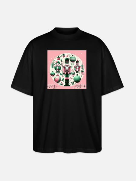 Pastel Nutcracker Holiday Medley - Stanley/Stella Blaster Oversized T-Shirt - black