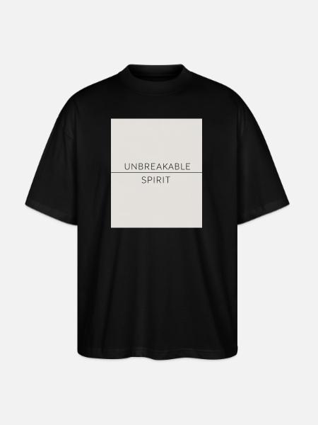 Unbreakable Spirit Motivational Minimal Shirt - Stanley/Stella Blaster Oversized T-Shirt  - black