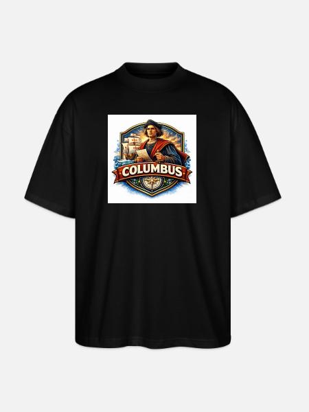 Seafaring Explorer Crest - Stanley/Stella Blaster Oversized T-Shirt - black