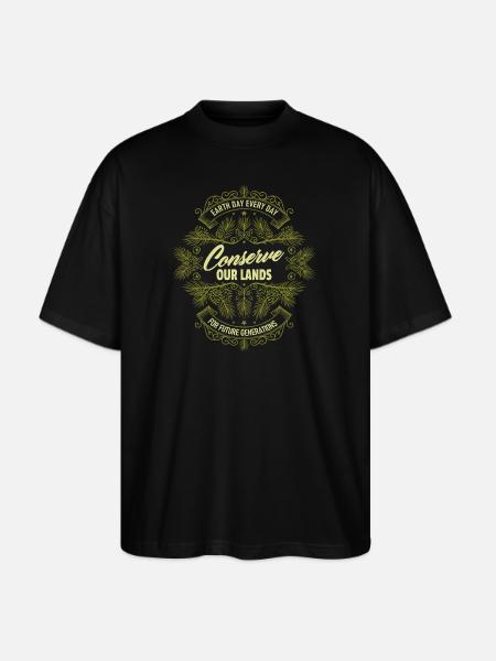 Conserve Our Lands - Stanley/Stella Blaster Oversized T-Shirt - black