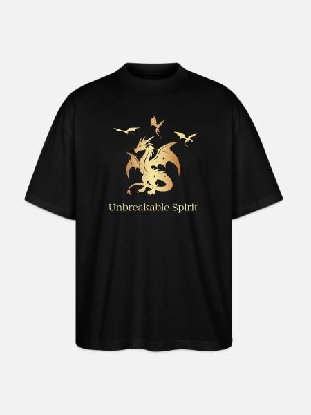Unbreakable Spirit Dragon - Stanley/Stella Blaster Oversized T-Shirt  - black