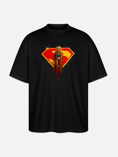Supergirl Movie Kara In Front Of Supergirl Emblem - Stanley/Stella Blaster Oversized T-Shirt  - black