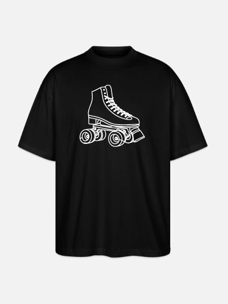 Roller Skates Drawing - Stanley/Stella Blaster Oversized T-Shirt - black