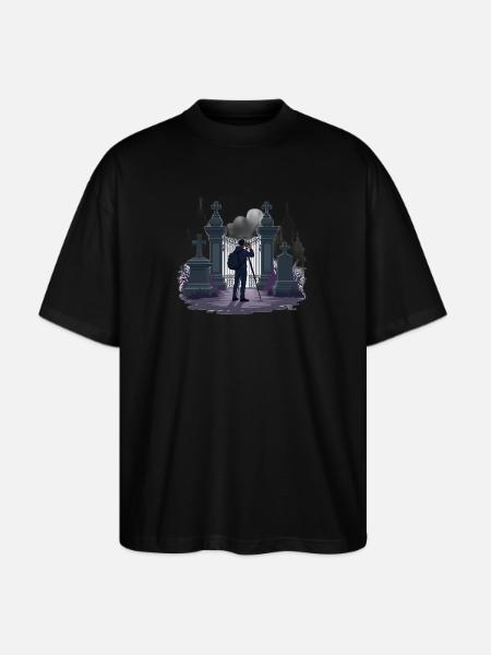 Gothic Cemetery Gate Photographer - Stanley/Stella Blaster Oversized T-Shirt - black