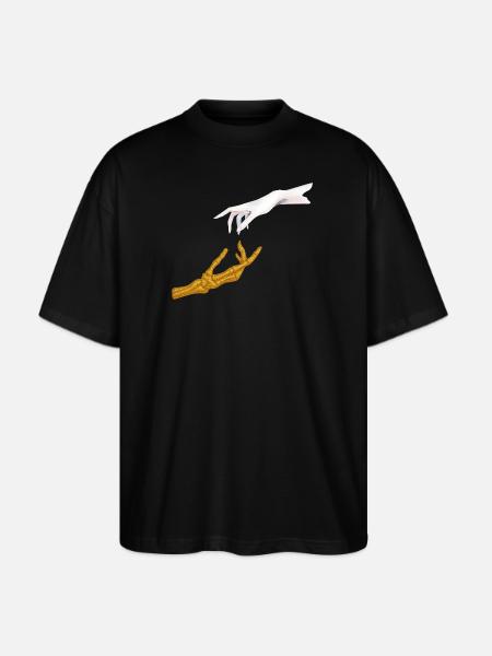Glittering Hand Connection - Stanley/Stella Blaster Oversized T-Shirt - black