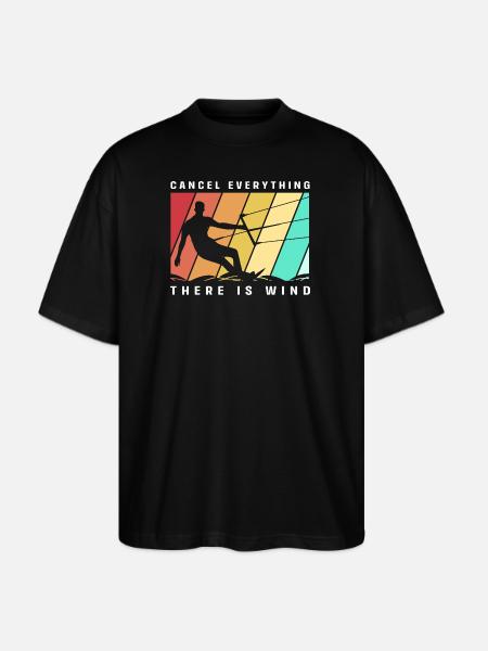 Kite Boarding Summer Kitesurfing - Stanley/Stella Blaster Oversized T-Shirt - black