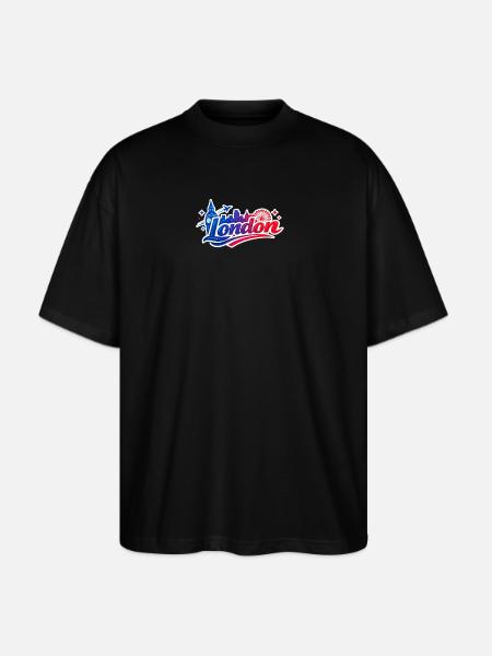 London Skyline Splash - Stanley/Stella Blaster Oversized T-Shirt - black
