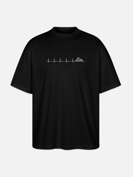 Roller Skater Heartbeat - Stanley/Stella Blaster Oversized T-Shirt - black