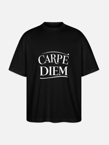 Carpe diem latin quote - Stanley/Stella Blaster Oversized T-Shirt - black