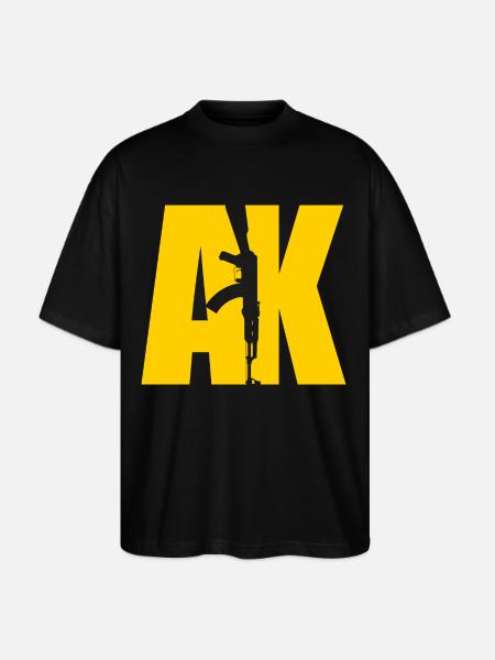 AK47 YELLOW - Stanley/Stella Blaster Oversized T-Shirt  - black
