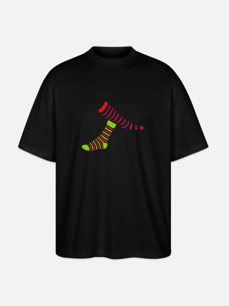 1 sock 2 - Stanley/Stella Blaster Oversized T-Shirt - black
