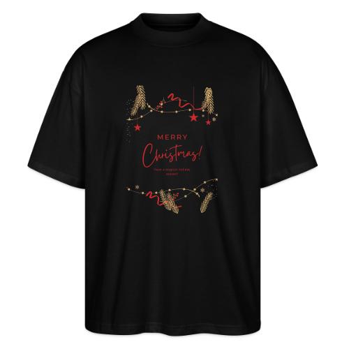 Merry Christmas Typography Design - Stanley/Stella Blaster Oversized T-Shirt 