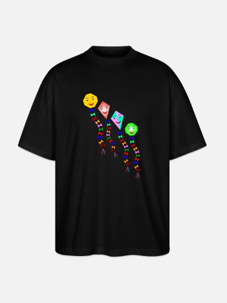 kites - Stanley/Stella Blaster Oversized T-Shirt - black