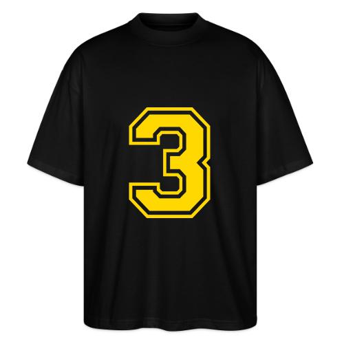 Number 3 in a classic athletic collegiate font - Stanley/Stella Blaster Oversized T-Shirt 
