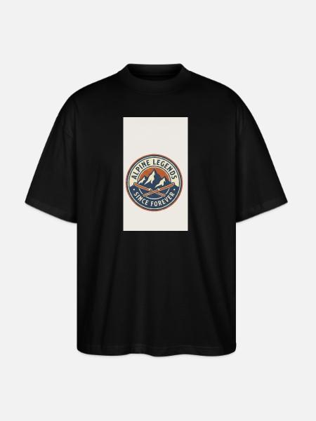 Alpine Legends Crest - Stanley/Stella Blaster Oversized T-Shirt - black