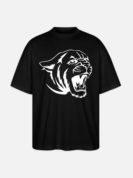 Cougar Tiger Face - Stanley/Stella Blaster Oversized T-Shirt - black