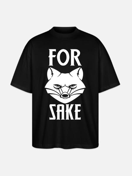 For Fox Sake - Stanley/Stella Blaster Oversized T-Shirt - black
