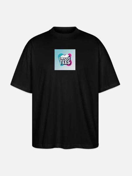 Unique Tees Bold Logo - Stanley/Stella Blaster Oversized T-Shirt - black