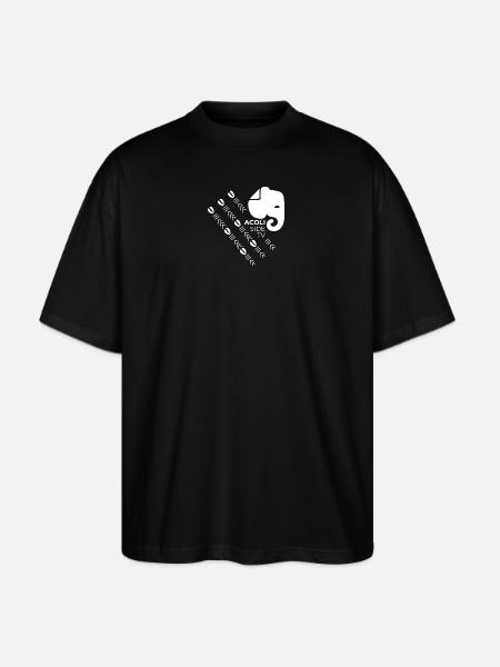 Acoli Side TV Graphic Pattern - Stanley/Stella Blaster Oversized T-Shirt - black