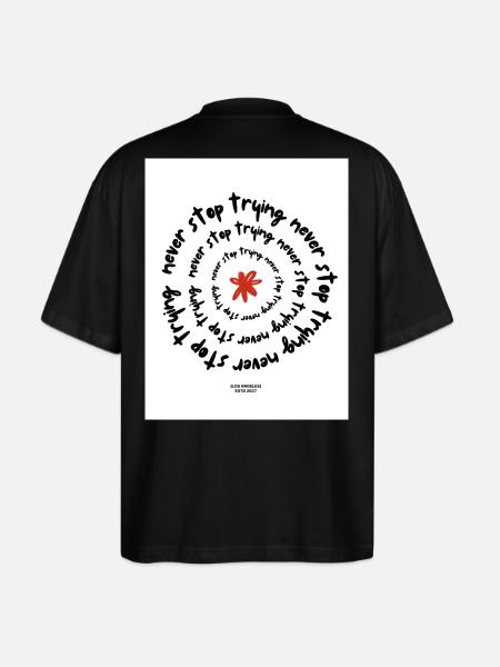 Never Stop Trying - Stanley/Stella Blaster Oversized T-Shirt - black
