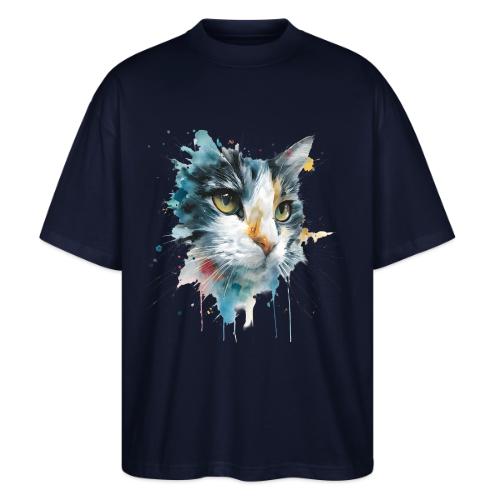 Watercolor cat face - Stanley/Stella Blaster Oversized T-Shirt 
