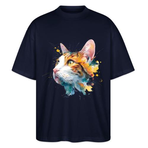 Cat: Feline Ink Burst - Stanley/Stella Blaster Oversized T-Shirt 