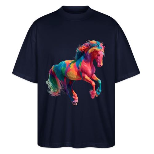 Colorful Paint Splatter Horse Art - Stanley/Stella Blaster Oversized T-Shirt 