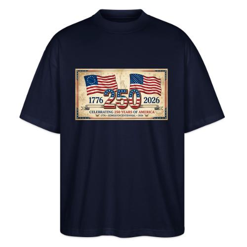 USA 250th Anniversary Flags Emblem - Stanley/Stella Blaster Oversized T-Shirt 