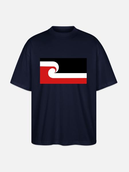 Maori Flag - Stanley/Stella Blaster Oversized T-Shirt  - french navy