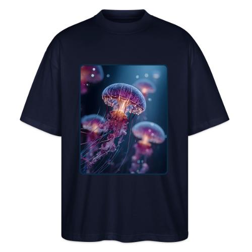 Glowing Jellyfish Deep Sea Design - Stanley/Stella Blaster Oversized T-Shirt 