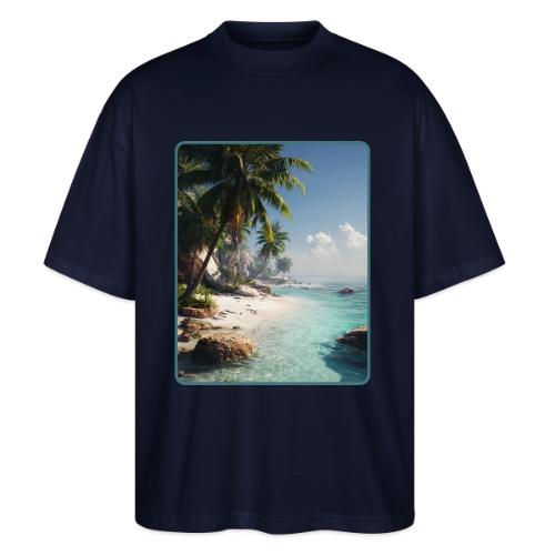 Tropical Beach Paradise Palm Design - Stanley/Stella Blaster Oversized T-Shirt 
