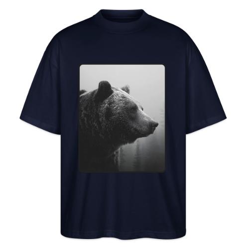 Grizzly Bear Black White Portrait Design - Stanley/Stella Blaster Oversized T-Shirt 